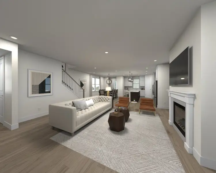 Spend family movie nights in the spacious living room.