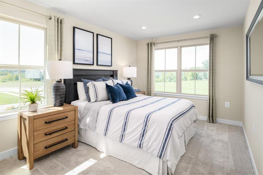 Representative furnished interior of a home built from the Griffin Hall by Ryan Homes in Newberry 55+, McDonough (Image 17).