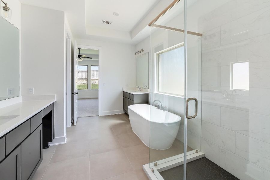 Furnished interior view inside a new home in Lakeside at Tessera - 50', Lago Vista (Image 9).