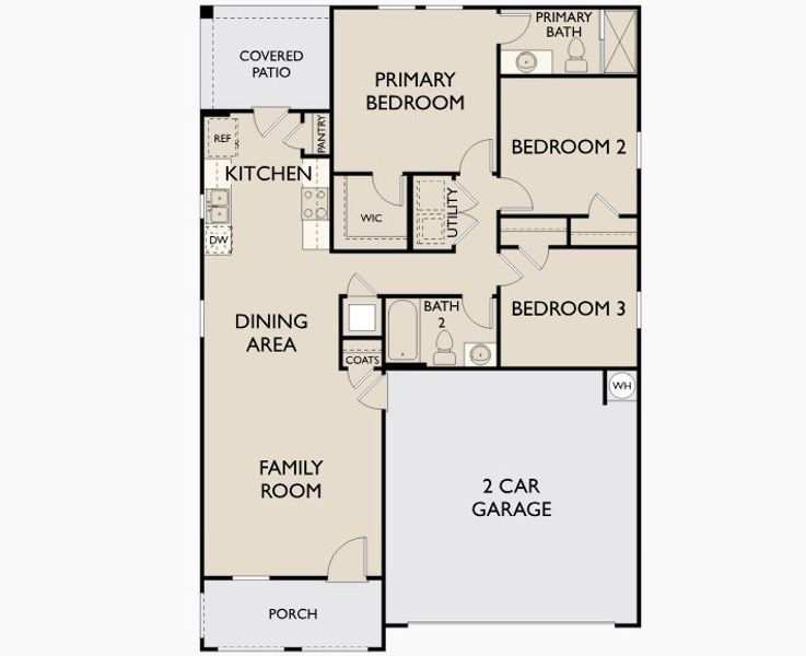 2D floor plan layout for the Comet by Starlight Homes in Crossing at Givhans, Ridgeville, SC (Image 5).