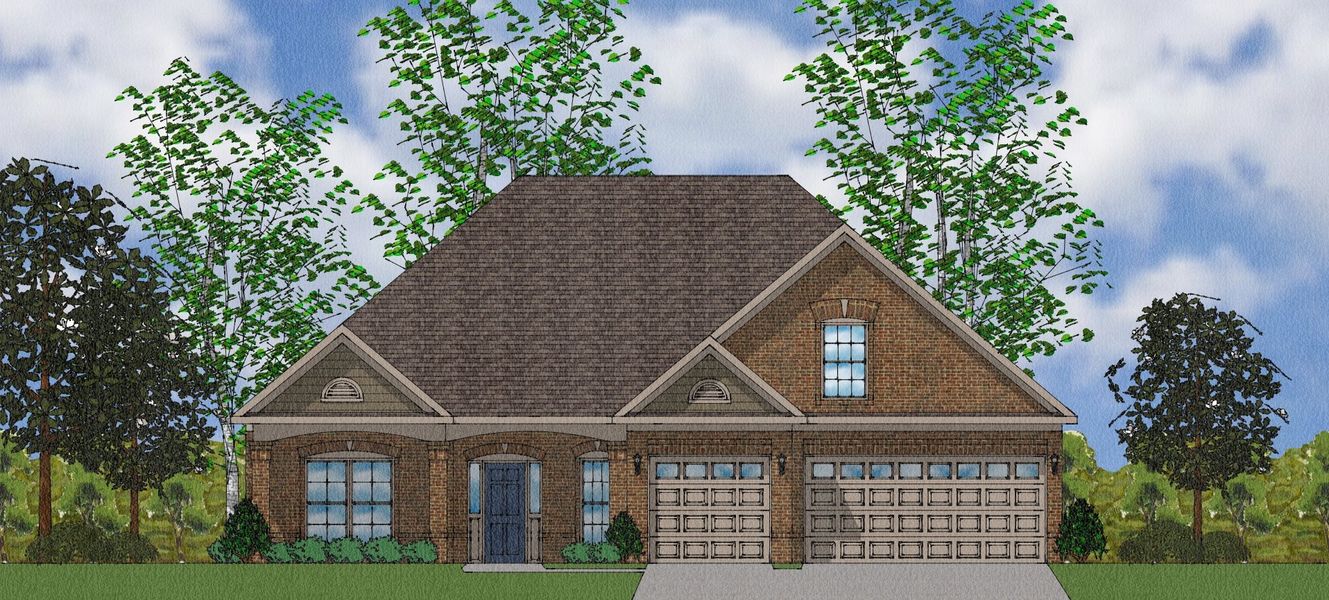 Representative exterior photo of a completed home built from the Campbell - Elite Collection by Mungo Homes in Walnut Grove, Easley, SC (Image 17).