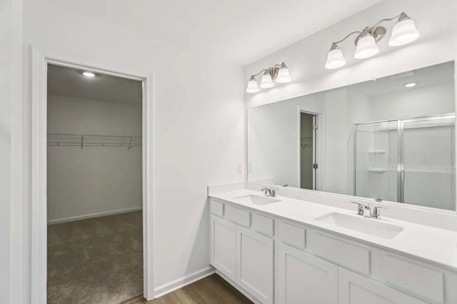 Sample Photo: Primary Bathroom Featuring Timeless Collection Finishes Sample Photo: Primary Bathroom Featuring Timeless Collection Finishes