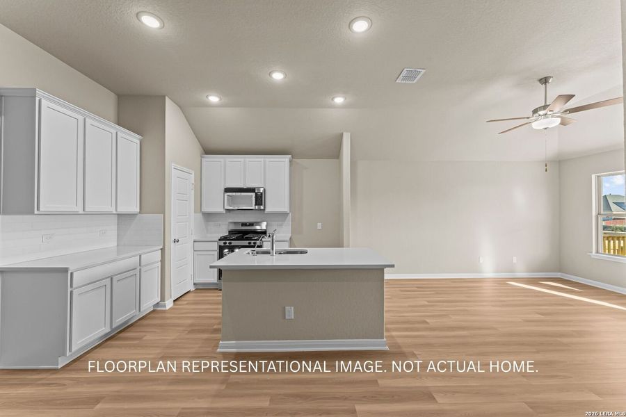 Furnished interior view inside a new home in Meadows at Clear Springs, New Braunfels (Image 6). Furnished interior view inside a new home in Meadows at Clear Springs, New Braunfels (Image 6).