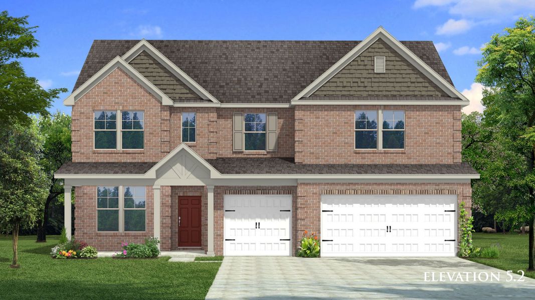 Representative exterior photo of a completed home built from the Isabella II by DRB Homes in Adagio, Dacula, GA (Image 26). Representative exterior photo of a completed home built from the Isabella II by DRB Homes in Adagio, Dacula, GA (Image 26).