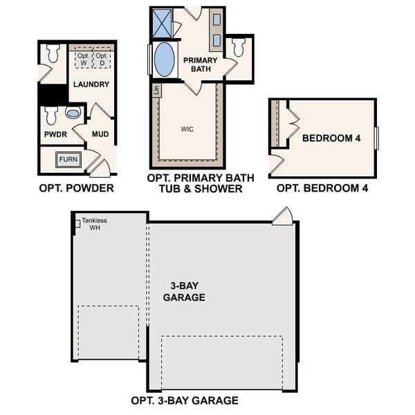 2D floor plan layout for the Heron by Century Communities in Evelyn, Austin, TX (Image 3). 2D floor plan layout for the Heron by Century Communities in Evelyn, Austin, TX (Image 3).