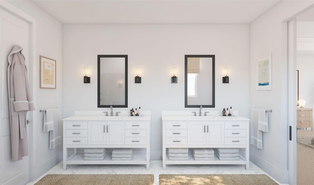 Spa-like primary bath (*Artist rendering used for illustration purposes only.) Spa-like primary bath (*Artist rendering used for illustration purposes only.)