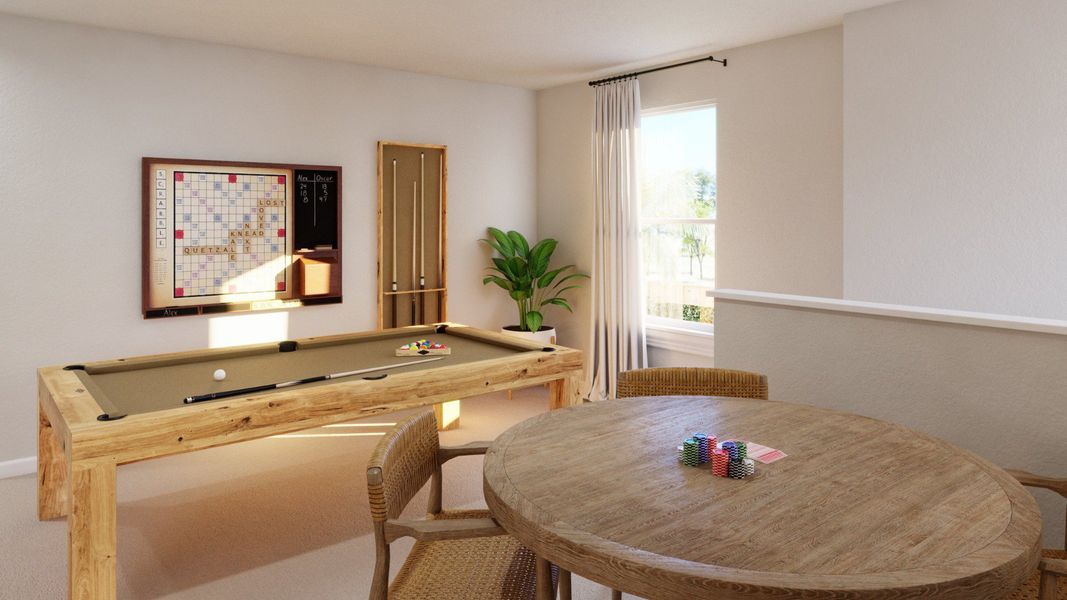 Representative furnished interior of a home built from the The Evergreen by Legend Homes in Mackenzie Creek, Conroe (Image 14).