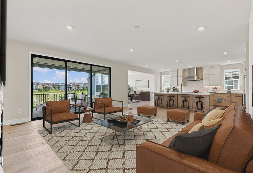 Homesite 3102 Great Room, Kitchen + Dining - Virtually Staged - 7 of 22