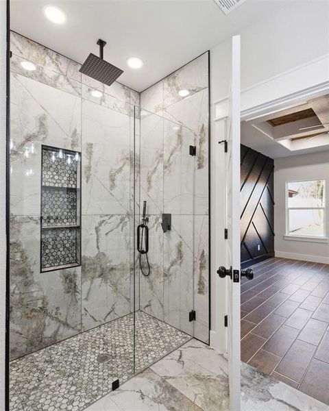 Bathroom featuring an enclosed shower