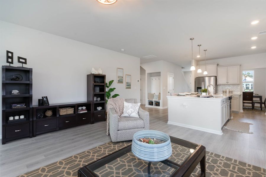 Representative furnished interior of a home built from the TILLMAN by D.R. Horton in Brunswick Plantation, Calabash (Image 11).