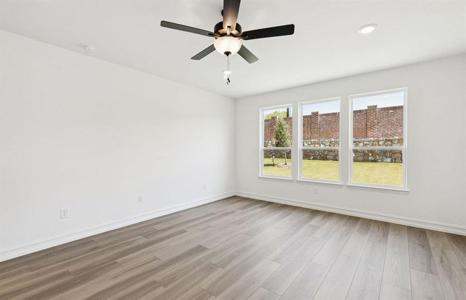 Spacious gathering room with large windows Spacious gathering room with large windows