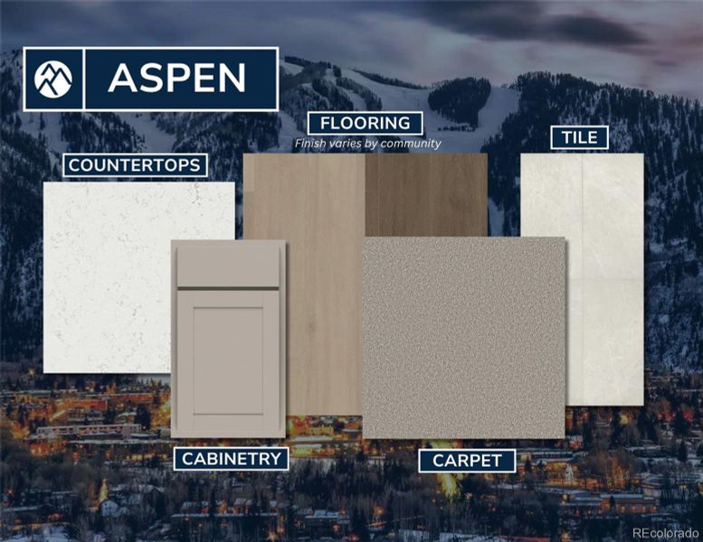 Sample of building materials used in homes in Lyric at RidgeGate Townhomes, Lone Tree (Image 11).