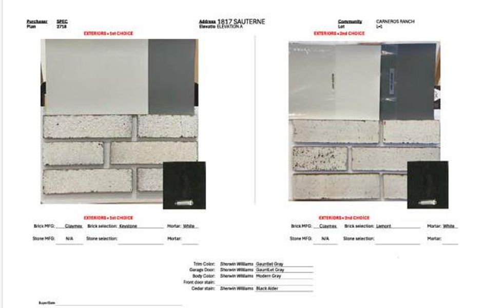 Exterior Design Selections