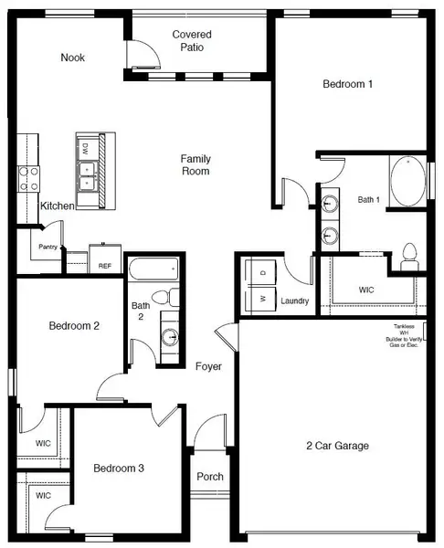 2D floor plan layout of this home in Mustang Ridge, Andrews, TX (Image 4).