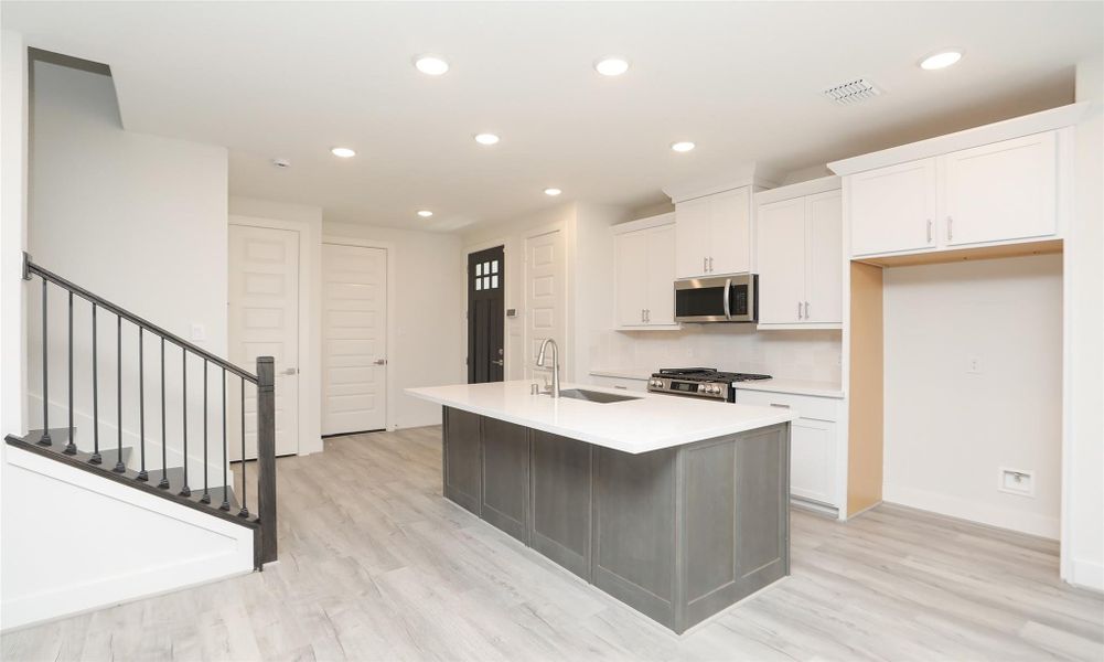 Furnished interior view inside a new home in Independence Heights, Houston (Image 9). Furnished interior view inside a new home in Independence Heights, Houston (Image 9).