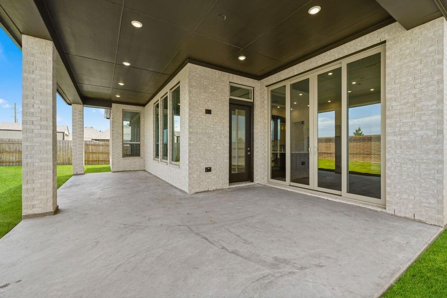 Exterior details and patio area of a home in Elyson, Katy (Image 1). Exterior details and patio area of a home in Elyson, Katy (Image 1).