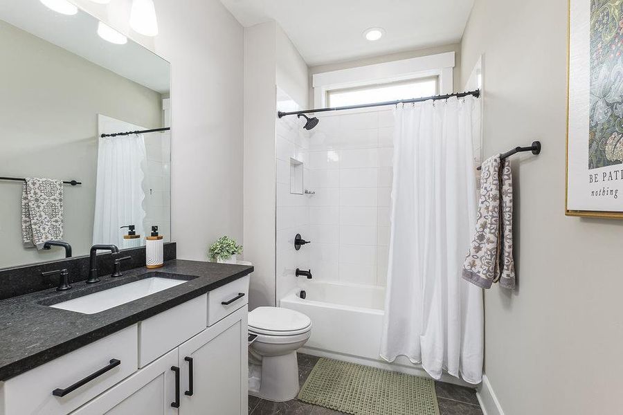 Furnished interior view inside a new home in Soleil Belmont Park, Canton (Image 32).