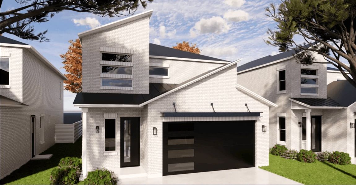 Representative exterior photo of a completed home built from the Plan 1 by Monarch Homes in Royal Court, Frisco, TX (Image 1).