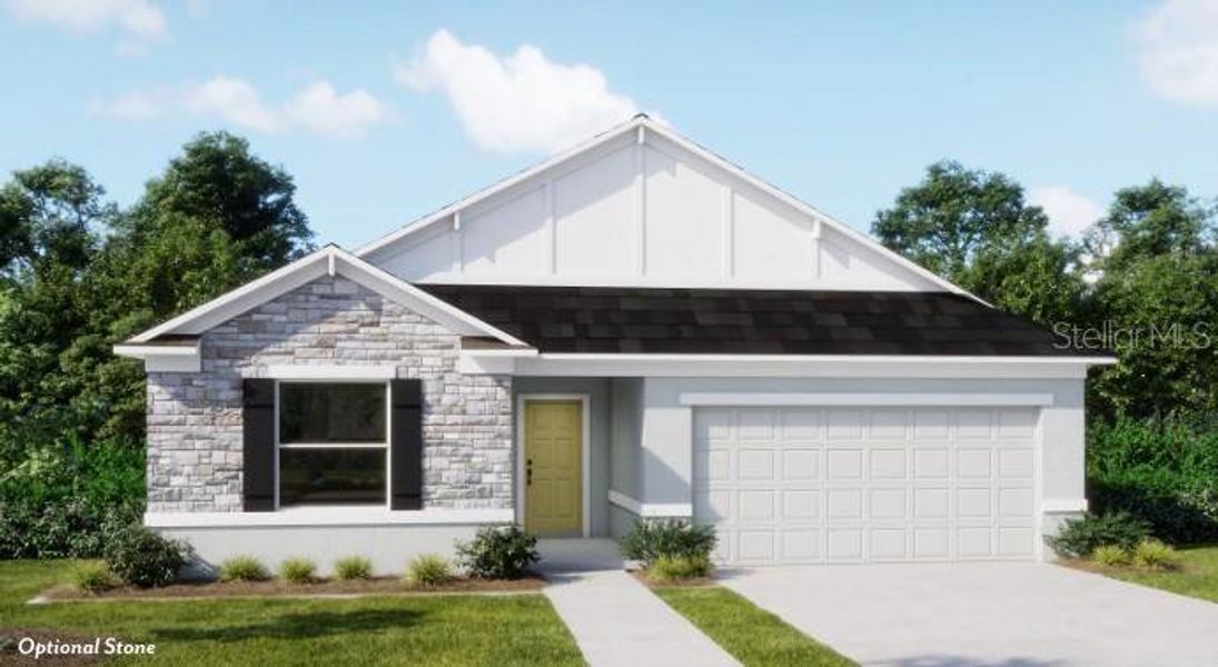 Front exterior of a new home in Ormond & Daytona Beach, Ormond Beach, FL, highlighting curb appeal (Image 1).