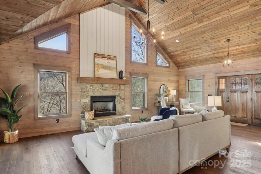 Furnished interior view inside a new home in , Maggie Valley (Image 33).