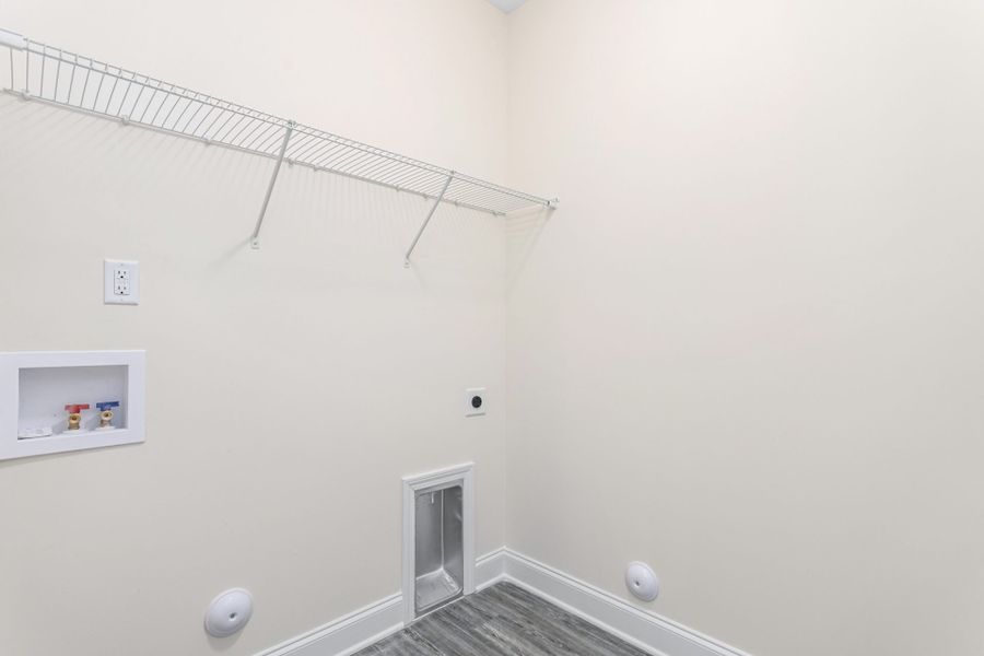 Representative unfurnished interior of a home built from the Jamestown by Keystone Homes NC in Sullivans Reserve, Walkertown (Image 34).