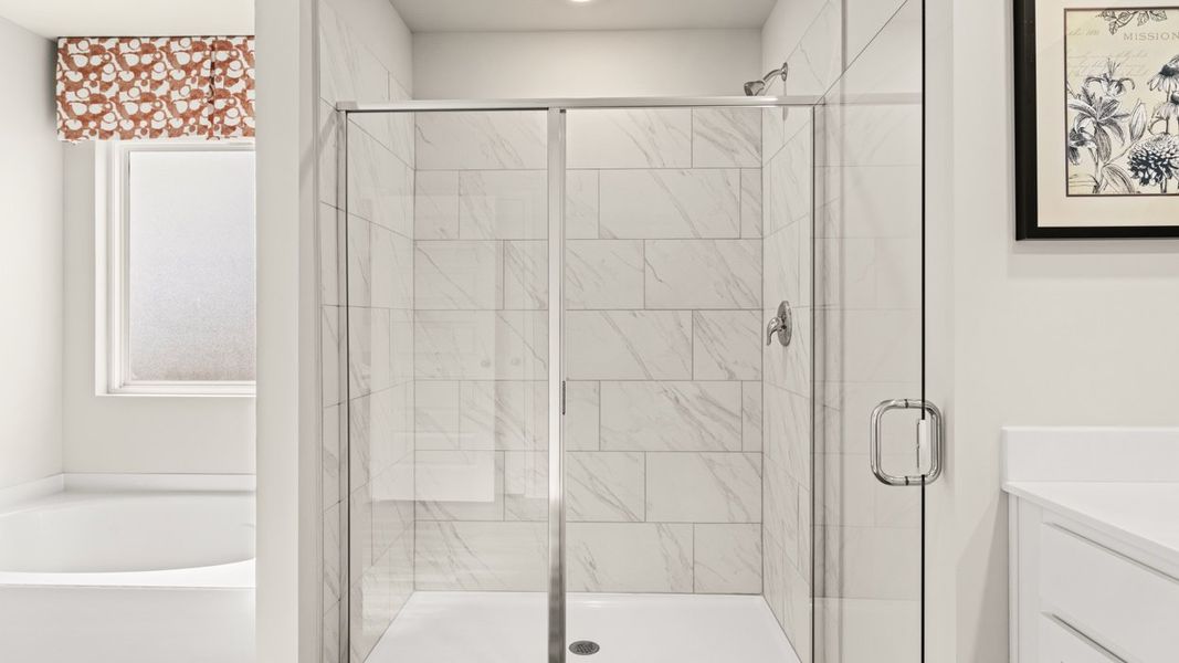 Representative furnished interior of a home built from the Stratford by D.R. Horton in Echo Glen, Stockbridge (Image 23).