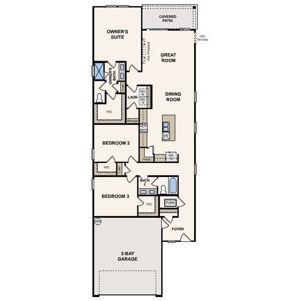 2D floor plan layout of this home in The Preserve at Camden Woods, Kingsland, GA (Image 2). 2D floor plan layout of this home in The Preserve at Camden Woods, Kingsland, GA (Image 2).