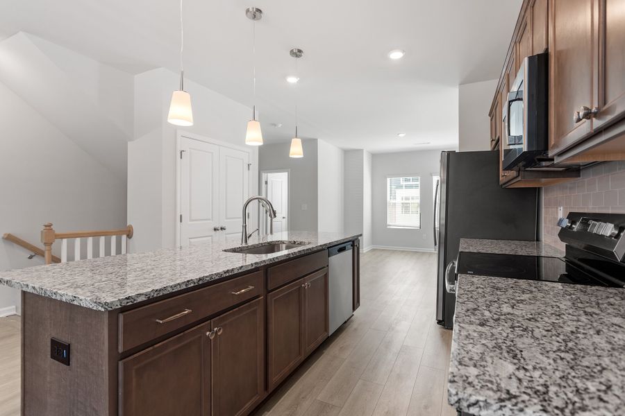 Furnished interior view inside a new home in Renaissance at White Oak, Garner (Image 8). Furnished interior view inside a new home in Renaissance at White Oak, Garner (Image 8).