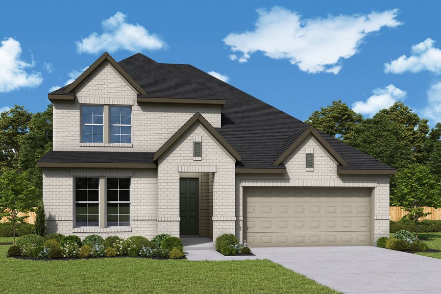 Representative exterior photo of a completed home built from the The Linnea by David Weekley Homes in Creekshaw – Classic, Royse City, TX (Image 1). Representative exterior photo of a completed home built from the The Linnea by David Weekley Homes in Creekshaw – Classic, Royse City, TX (Image 1).