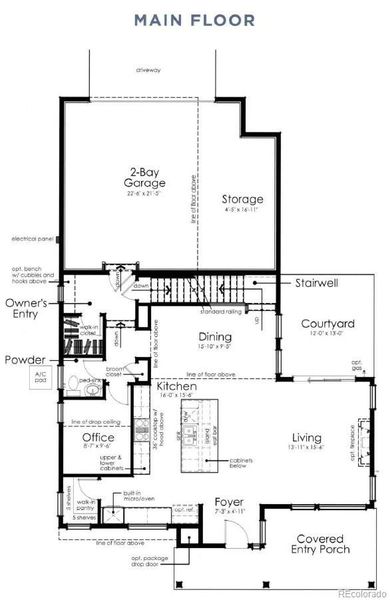 Main floor plan Main floor plan