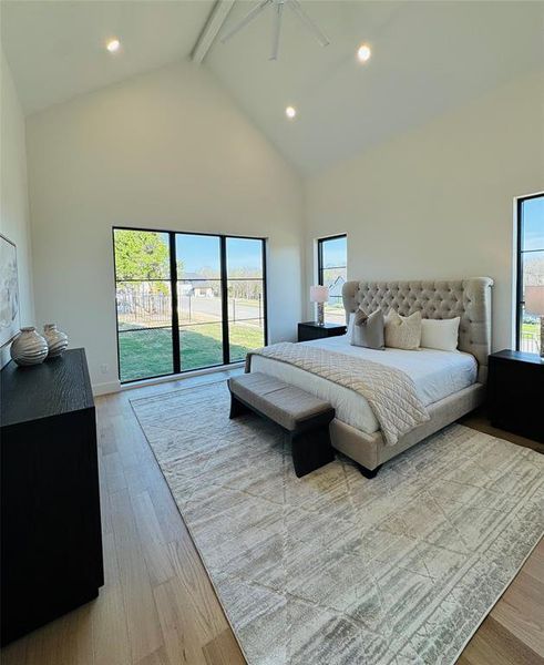 VAULTED CEILING IN PRIMARY BDRM.