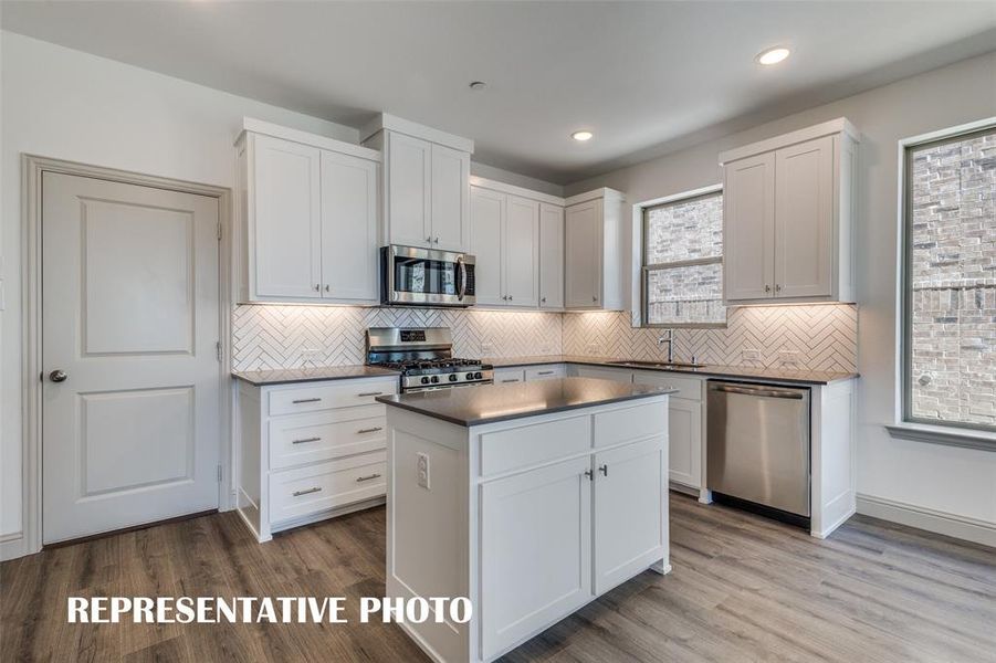 With beautiful finishes, modern appliances and a thoughtfully laid out design, the kitchen of your dreams awaits!   REPRESENTATIVE PHOTO