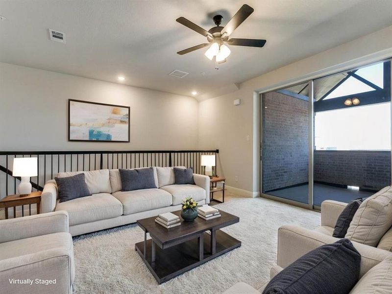 Furnished interior view inside a new home in Hillside at Las Colinas, Irving (Image 25). Furnished interior view inside a new home in Hillside at Las Colinas, Irving (Image 25).