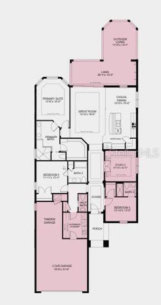 2D floor plan layout of this home in Esplanade at Skye Ranch, Sarasota, FL (Image 3). 2D floor plan layout of this home in Esplanade at Skye Ranch, Sarasota, FL (Image 3).