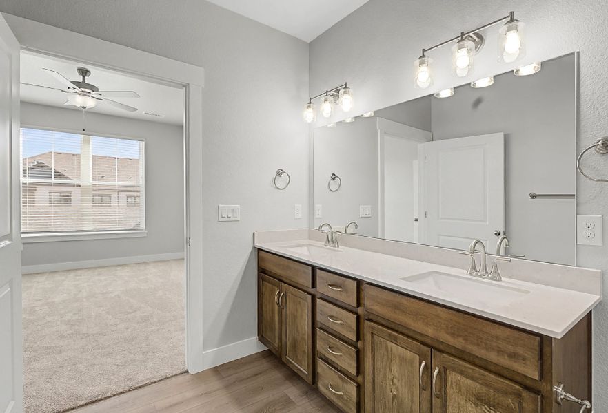 Furnished interior view inside a new home in Highlands at Fox Hill, Longmont (Image 6). Furnished interior view inside a new home in Highlands at Fox Hill, Longmont (Image 6).