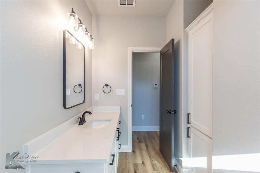 Guest Bath with Linen Storage