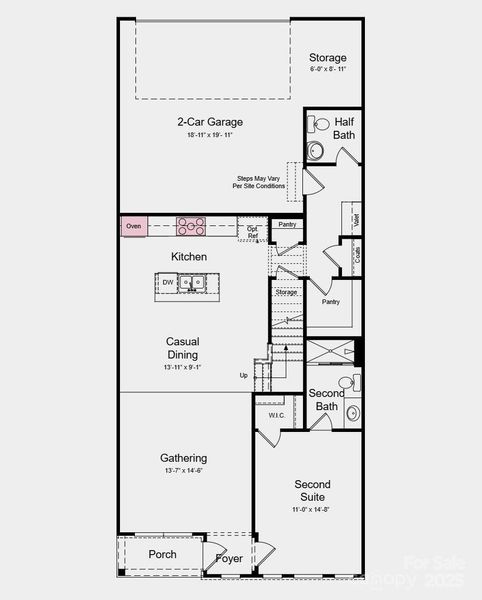 First Floor Plan - Structural options added include: gourmet kitchen and study