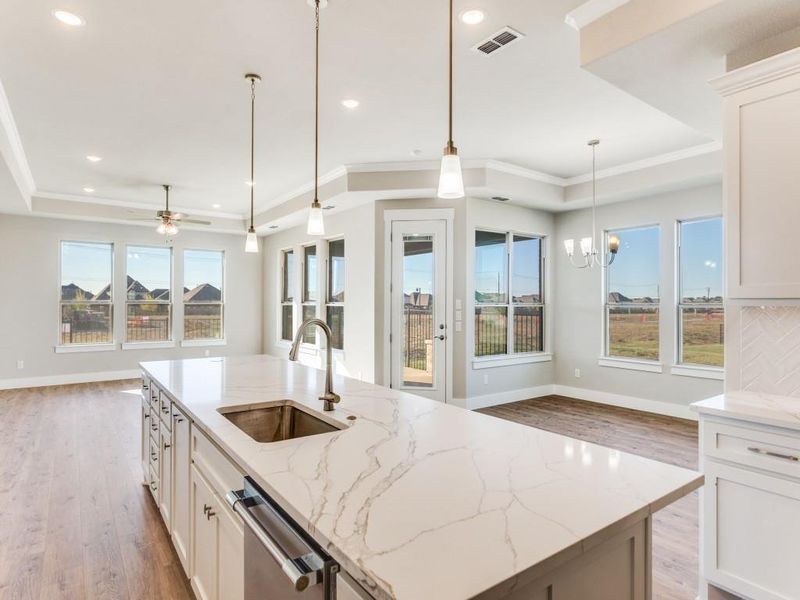 Furnished interior view inside a new home in Ladera at the Reserve, Mansfield (Image 12).