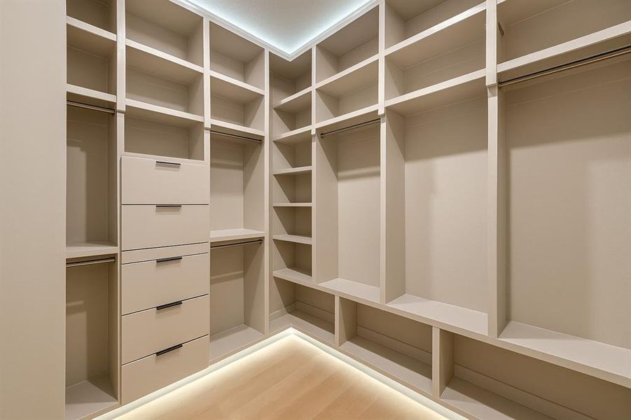 View of walk in closet
