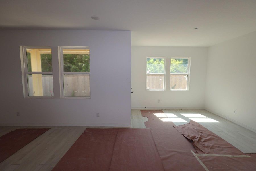 Great room and dining area - still under construction!