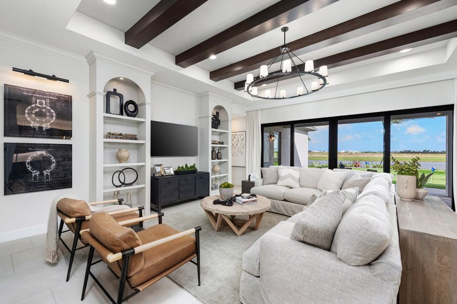 Representative furnished interior of a home built from the Madison by GL Homes in Valencia Parc at Riverland, Port St. Lucie (Image 10).