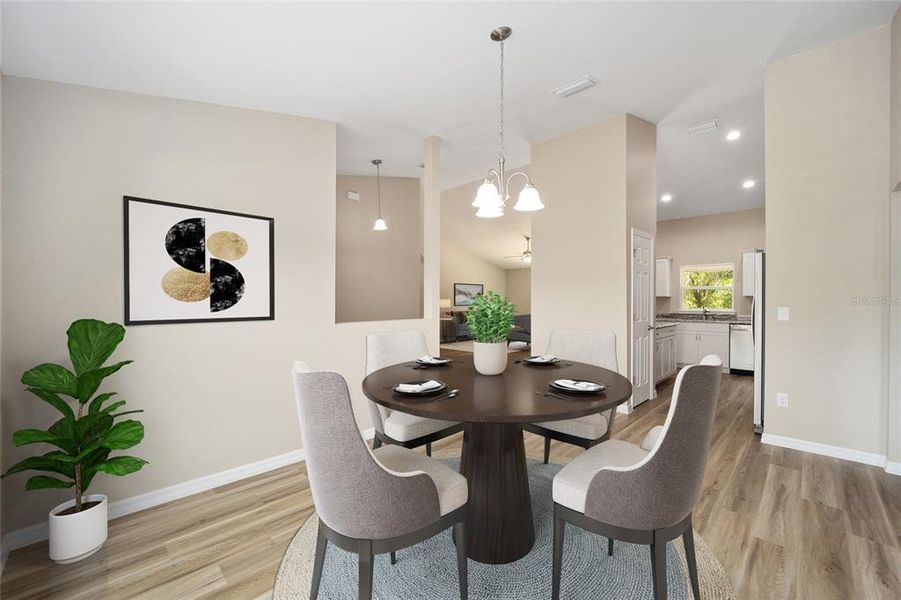 Furnished interior view inside a new home in , Dunnellon (Image 12).