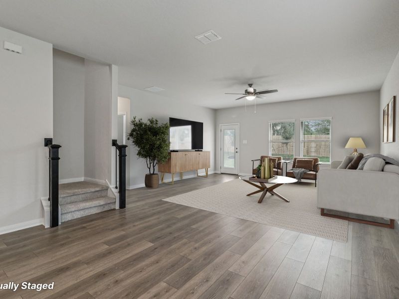 Furnished interior view inside a new home in Sagebrooke - Premier Series, San Antonio (Image 5). Furnished interior view inside a new home in Sagebrooke - Premier Series, San Antonio (Image 5).