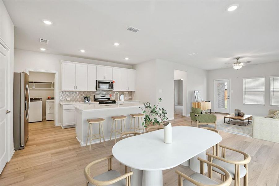 Furnished interior view inside a new home in Simpson Crossing - Spring Series, McKinney (Image 12). Furnished interior view inside a new home in Simpson Crossing - Spring Series, McKinney (Image 12).