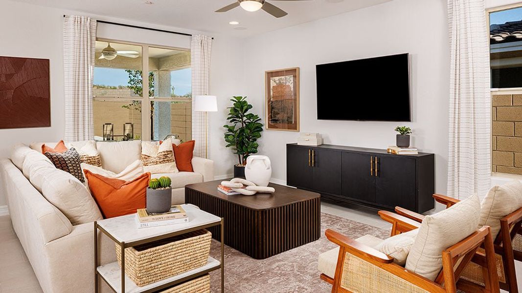 Representative furnished interior of a home built from the Charter by Taylor Morrison in Saddleback, Peoria (Image 6). Representative furnished interior of a home built from the Charter by Taylor Morrison in Saddleback, Peoria (Image 6).