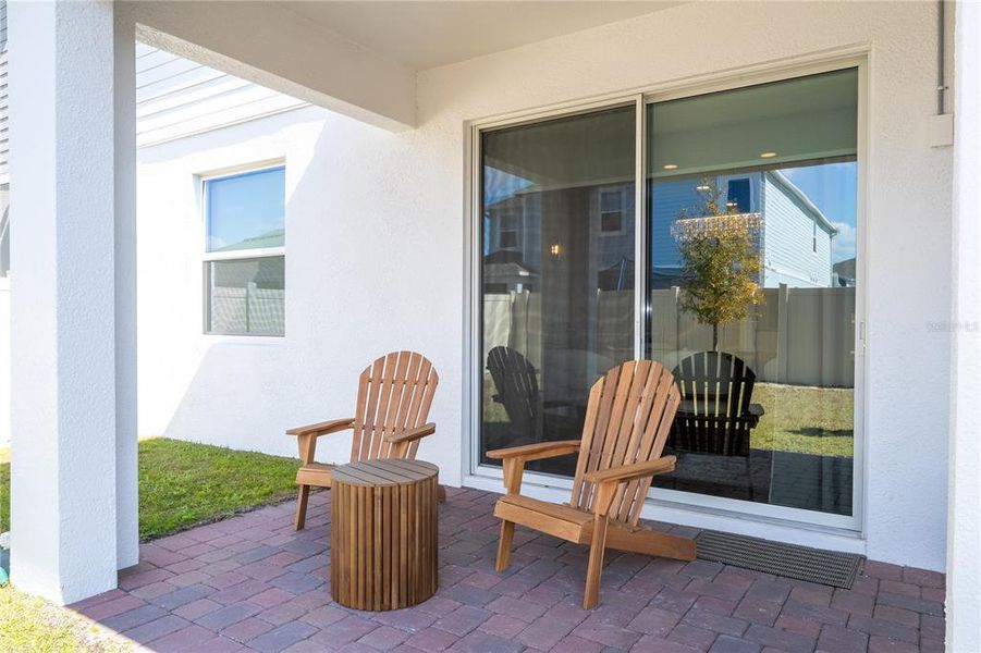 Exterior details and patio area of a home in Eden at Crossprairie, St. Cloud (Image 35).