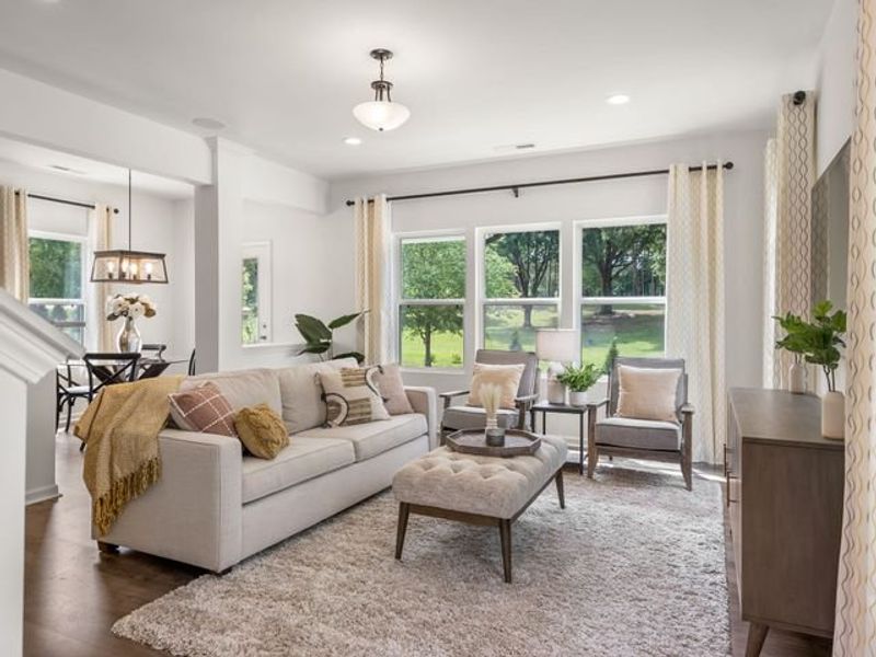 Representative furnished interior of a home built from the Baxter by True Homes in Autumn Ridge, High Shoals (Image 5). Representative furnished interior of a home built from the Baxter by True Homes in Autumn Ridge, High Shoals (Image 5).