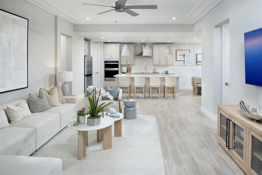 Furnished interior view inside a new home in Lakespur at Wellen Park, Venice (Image 9). Furnished interior view inside a new home in Lakespur at Wellen Park, Venice (Image 9).