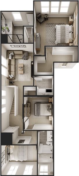 2D floor plan layout for the Bergamot by Tri Pointe Homes in The Retreat at Harvest, Argyle, TX (Image 6).