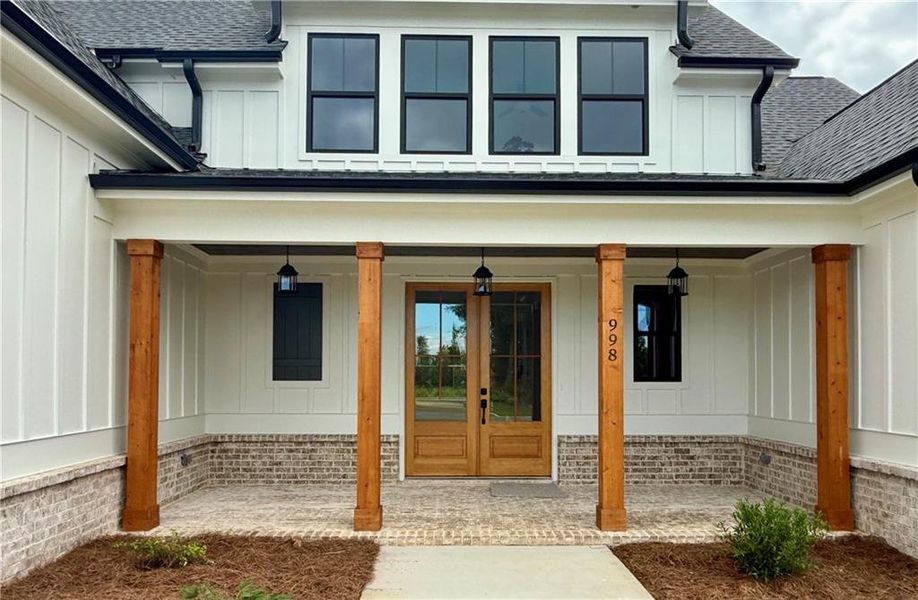 Exterior details and patio area of a home in , Rydal (Image 2).